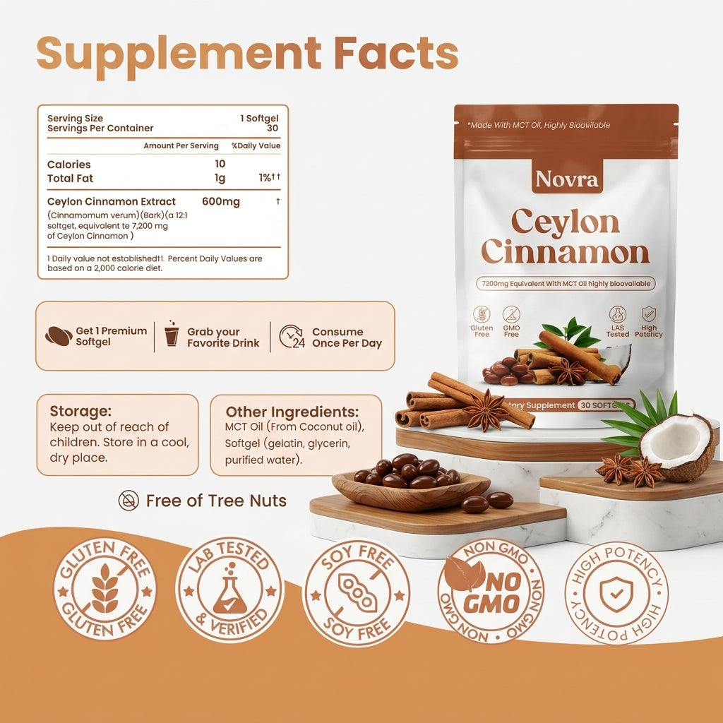 Novra Ceylon Cinnamon + MCT Oil