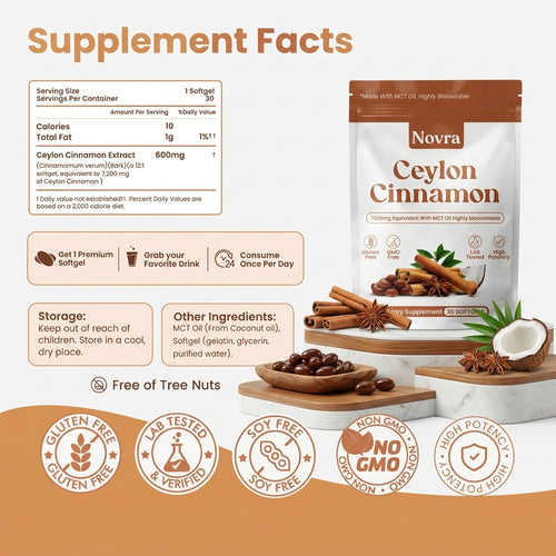 Novra Ceylon Cinnamon + MCT Oil